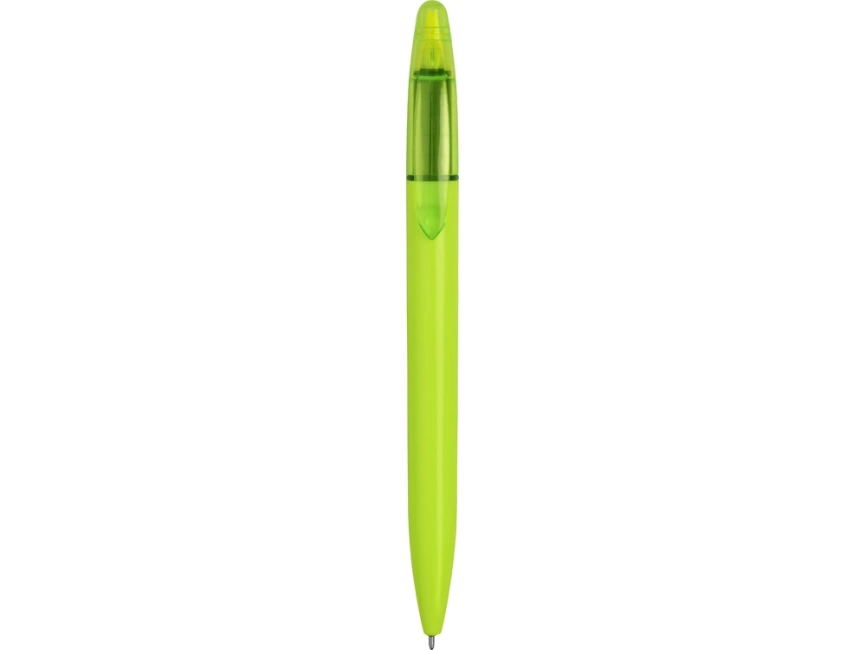 Ручка пластиковая шариковая Mark с хайлайтером, зеленое яблоко фото 2