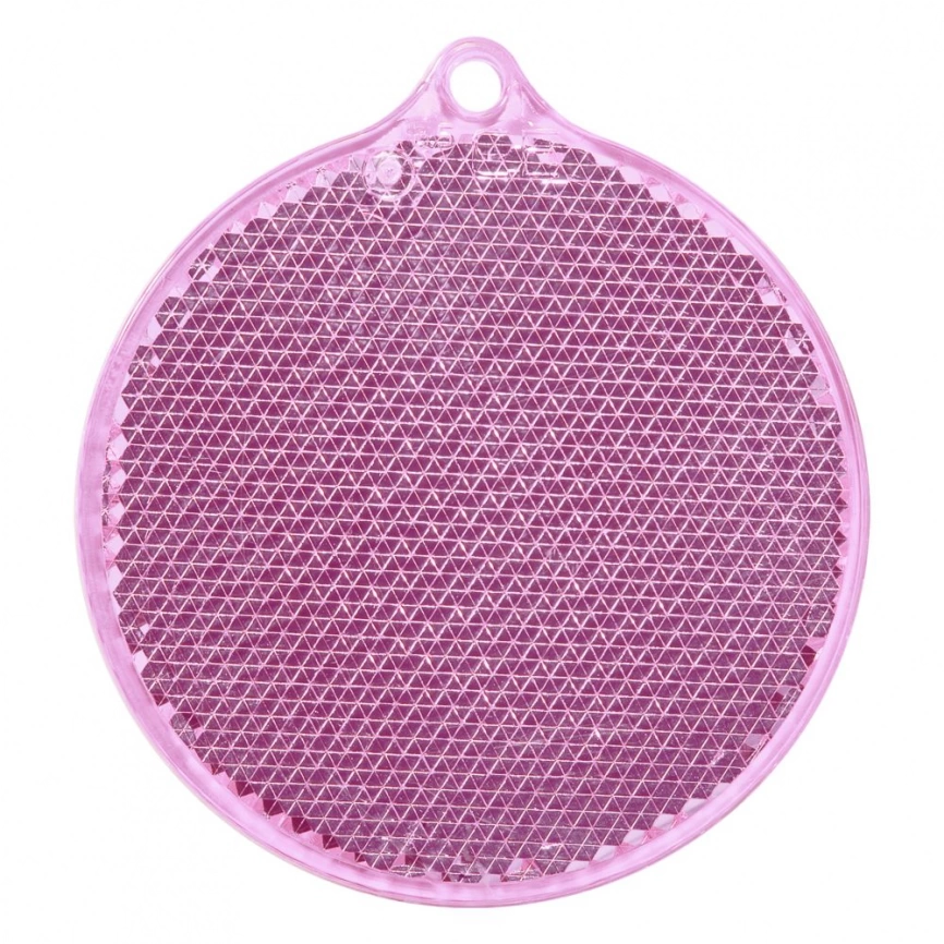 Пешеходный светоотражатель «Круг», розовый фото 1