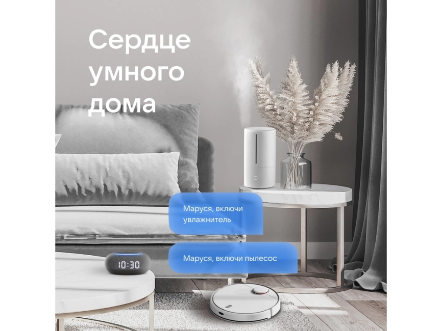 Умная колонка VK Капсула Мини с голосовым помощником Марусей, темный серый фото 11