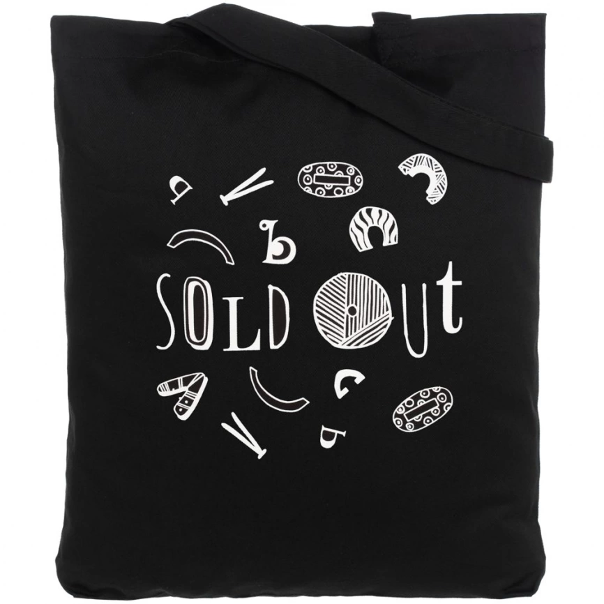 Холщовая сумка Sold Out, черная фото 1