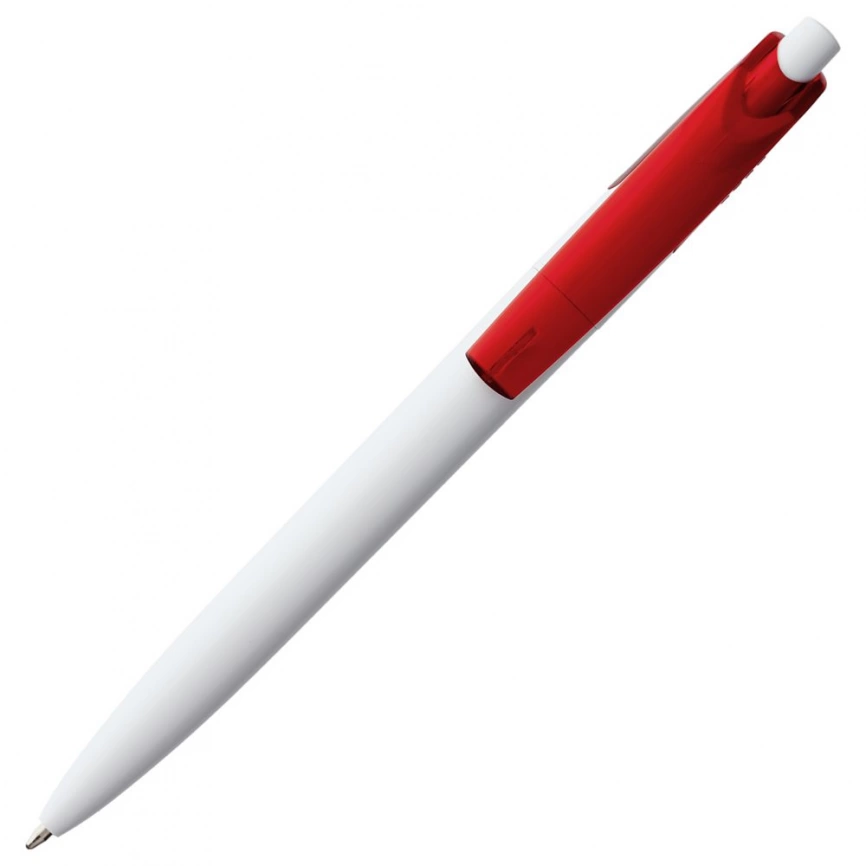 Ручка шариковая Bento, белая с красным фото 1