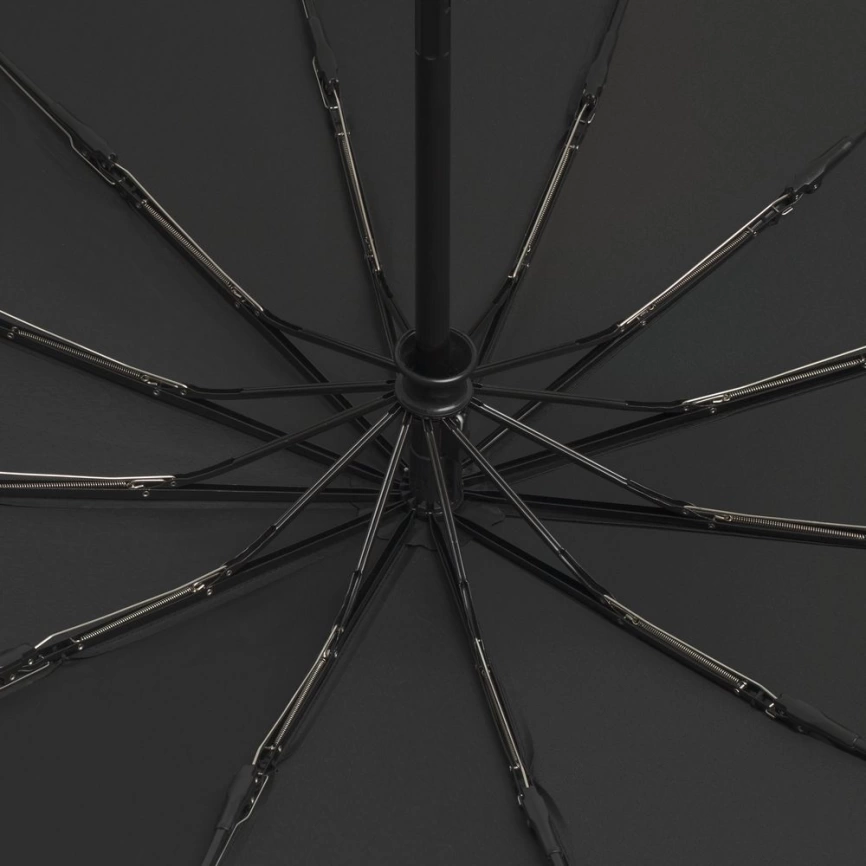 Зонт складной Fiber Magic Major с кейсом, черный фото 9