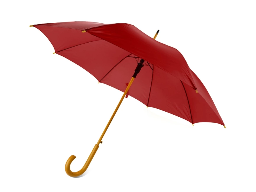 Зонт-трость полуавтоматический с деревянной ручкой фото 1