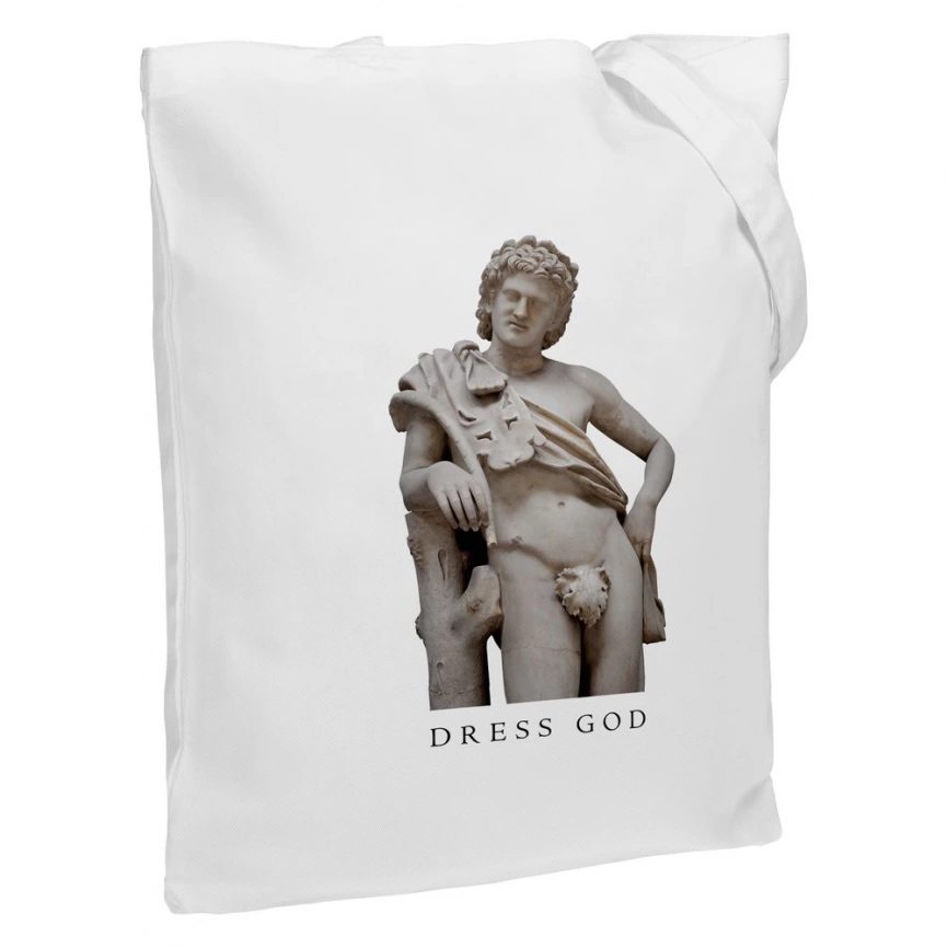 Холщовая сумка Dress God, молочно-белая фото 1