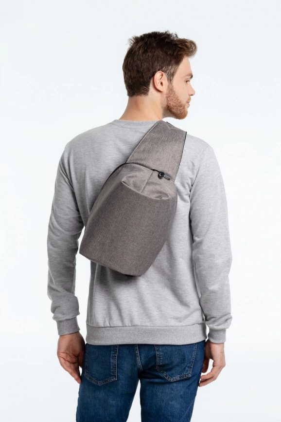 Рюкзак на одно плечо Tweed, серый фото 8