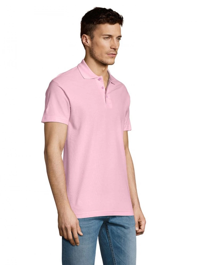 Рубашка поло мужская Summer 170 розовая, размер S фото 13