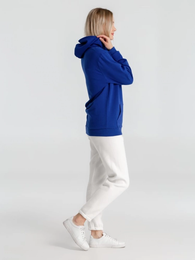 Толстовка с капюшоном унисекс Hoodie, ярко-синяя, размер L фото 14