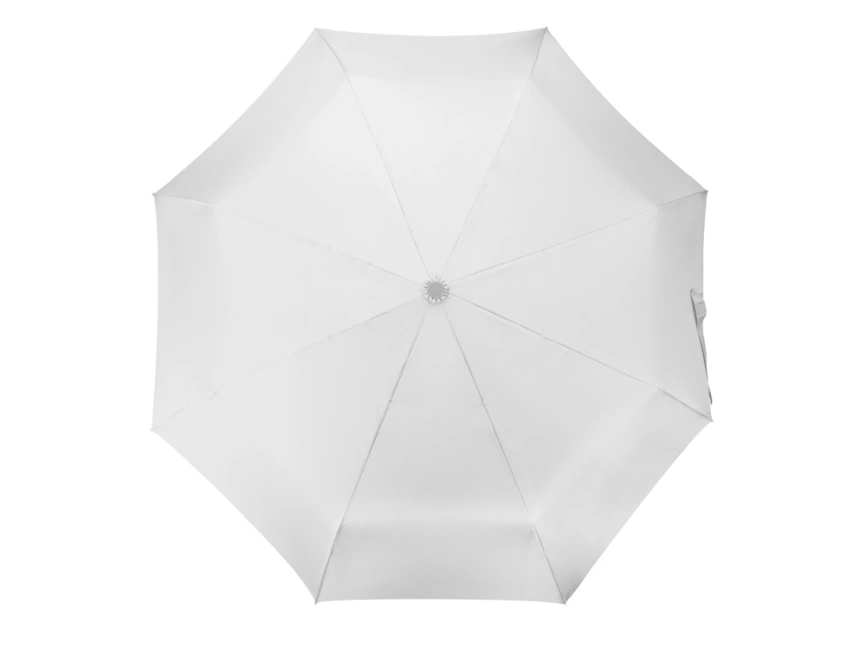 Зонт складной Tempe, механический, 3 сложения, с чехлом, белый фото 6