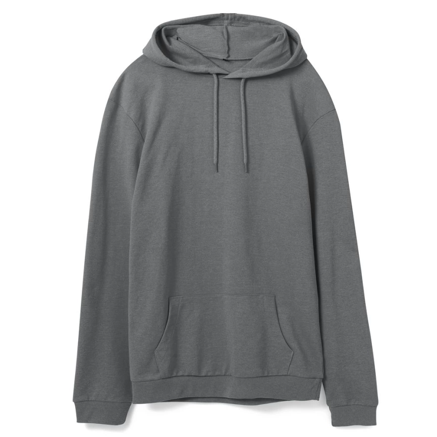Толстовка с капюшоном унисекс Hoodie, серая (стальная), размер S фото 6