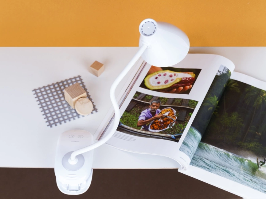 Настольная лампа Rombica LED Clamp, белый фото 6