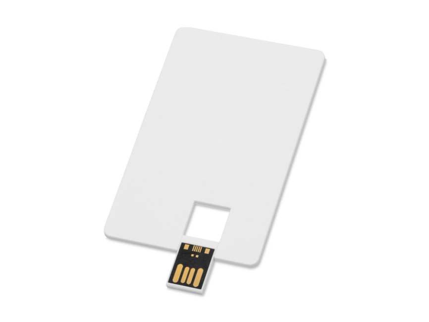 Флеш-карта USB 2.0 16 Gb в виде пластиковой карты Card, белый фото 2