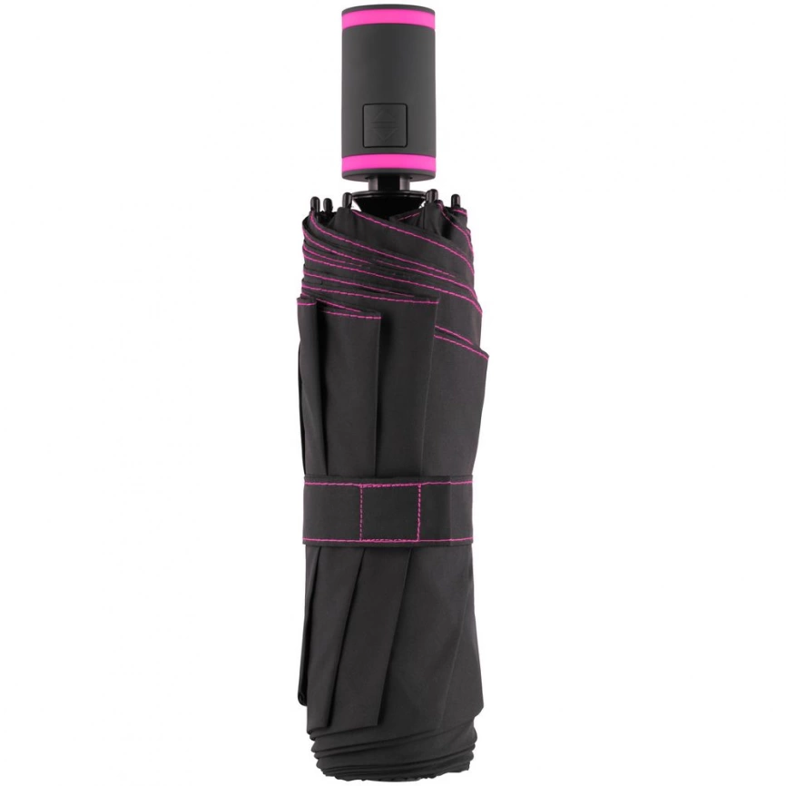 Зонт складной AOC Mini с цветными спицами, розовый фото 3