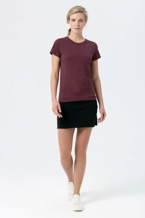 Футболка женская Regent Fit Women бордовый меланж, размер M фото 12