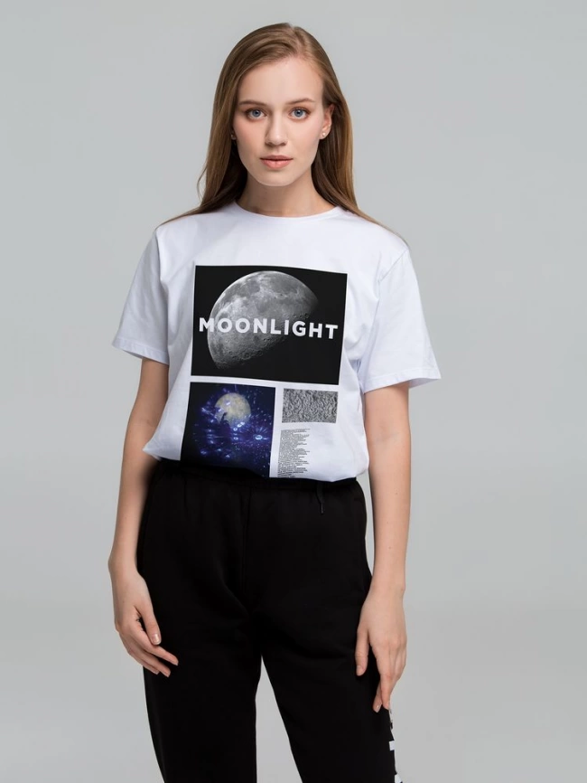 Футболка Moonlight, белая, размер M фото 3
