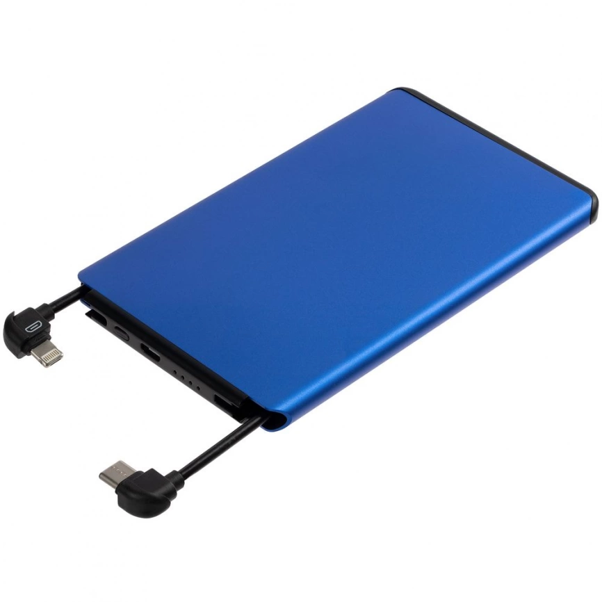 Металлический аккумулятор Double Reel 5000 мАч, синий фото 1