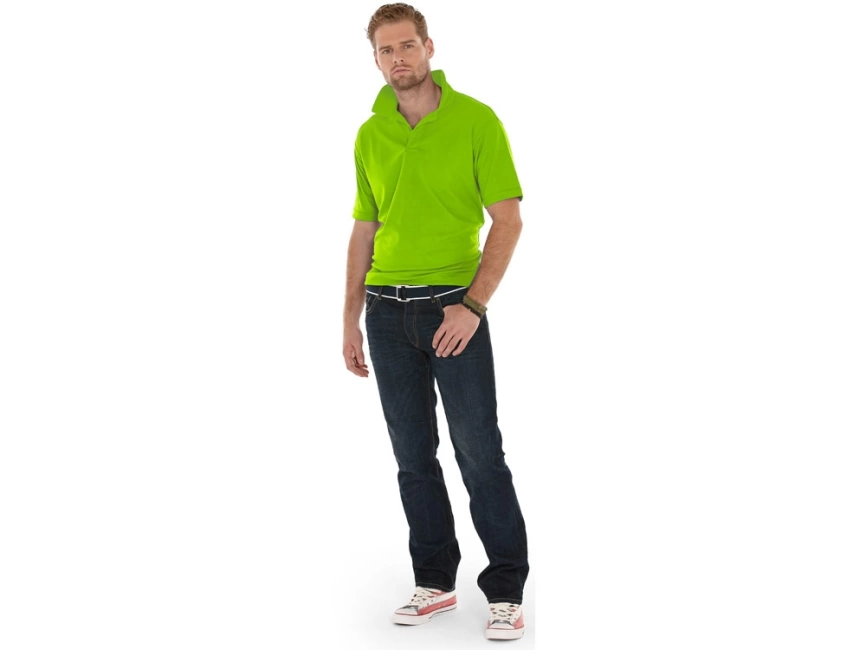 Рубашка поло Boston мужская, зеленое яблоко фото 2