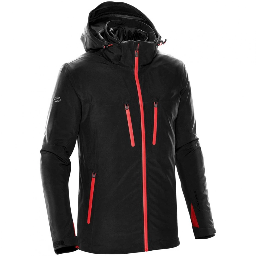 Куртка-трансформер мужская Matrix черная с красным, размер L фото 2