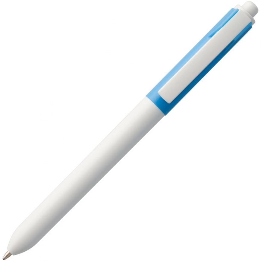 Ручка шариковая Hint Special, белая с голубым фото 3