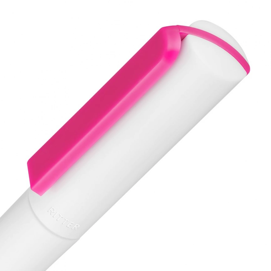Ручка шариковая Split White Neon, белая с розовым фото 5