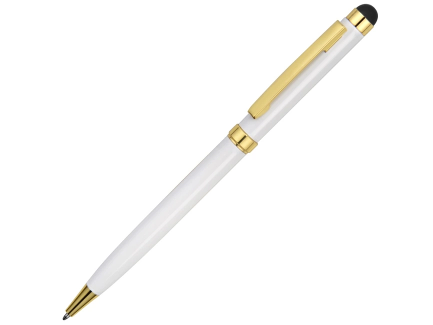 Ручка шариковая Голд Сойер со стилусом, белый фото 1