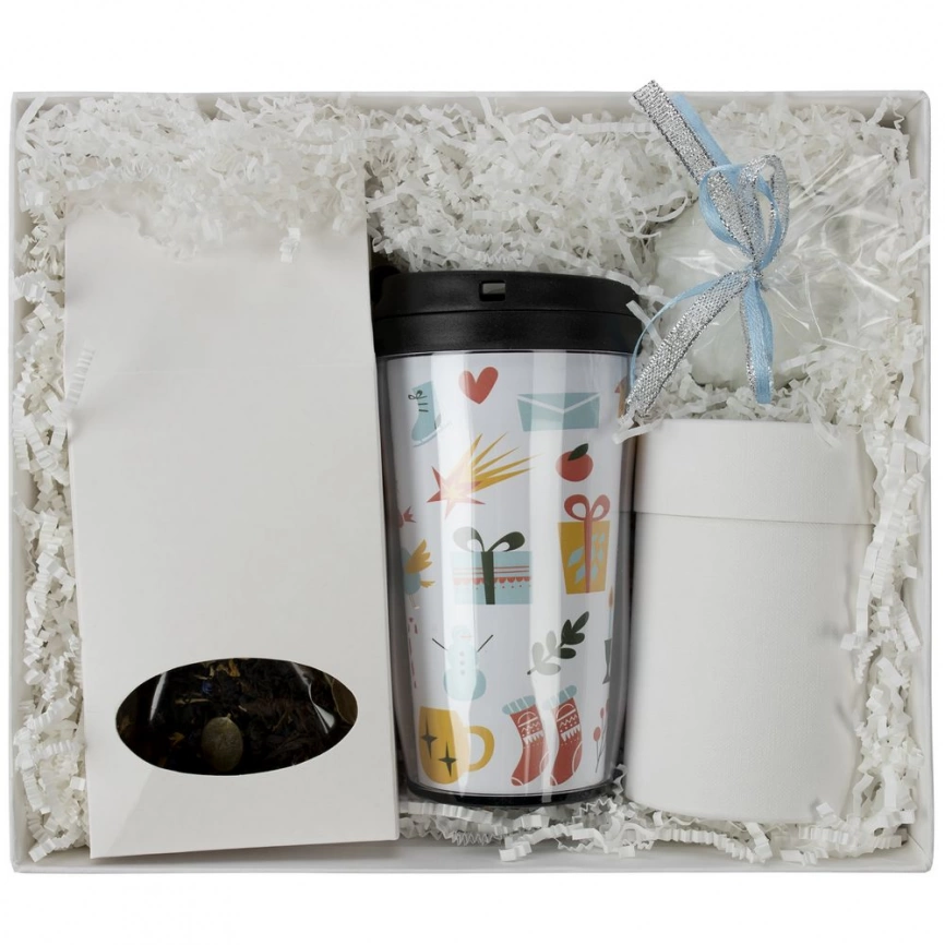 Набор Mug Snug с термокружкой и чаем, белый фото 3