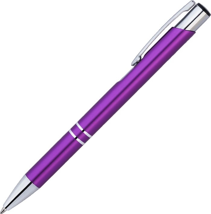 Ручка металлическая KOSKO, фиолетовая с серебристым фото 2