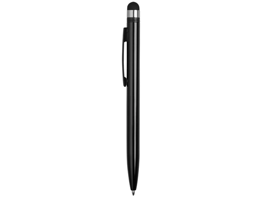Ручка-стилус металлическая шариковая Poke, черный фото 3