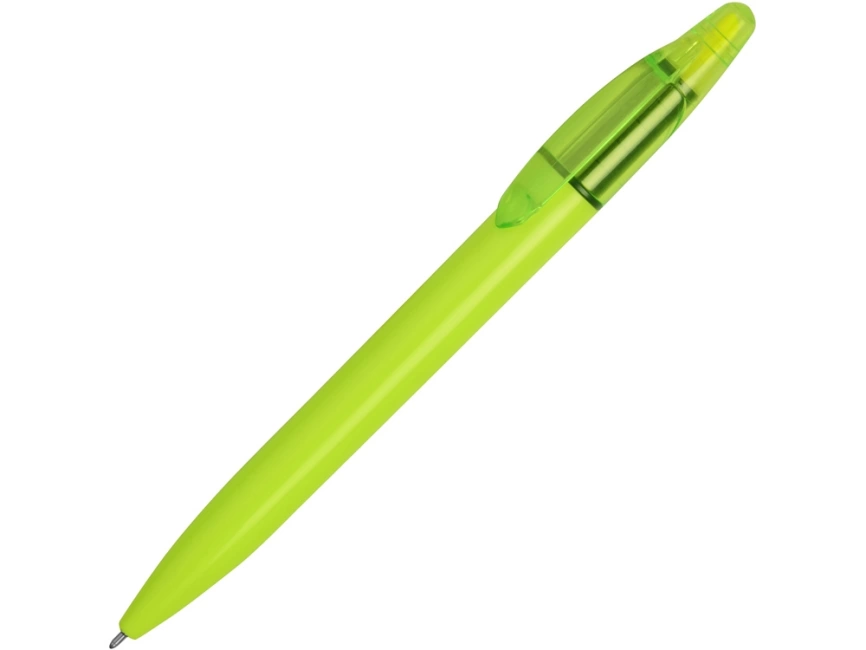 Ручка пластиковая шариковая Mark с хайлайтером, зеленое яблоко фото 1