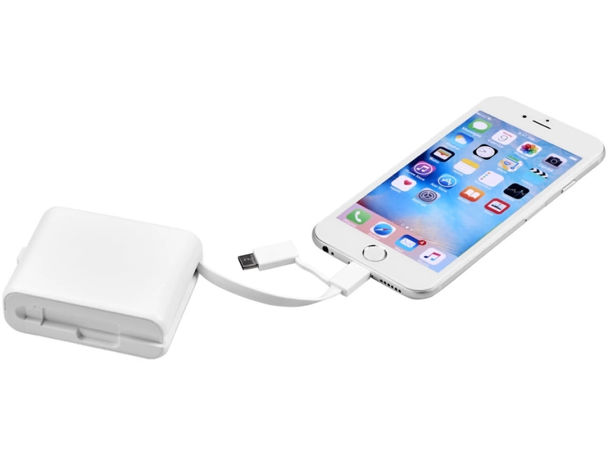 Устройство Galaxy для беспроводной зарядки емкостью 5000 мА/ч, белый фото 6