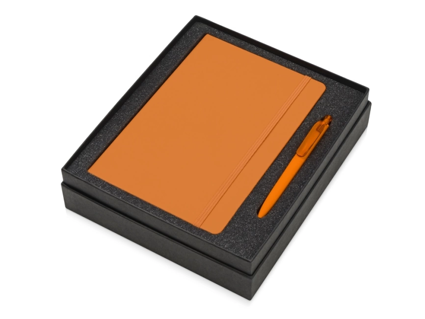 Подарочный набор Vision Pro soft-touch с ручкой и блокнотом А5, оранжевый фото 2