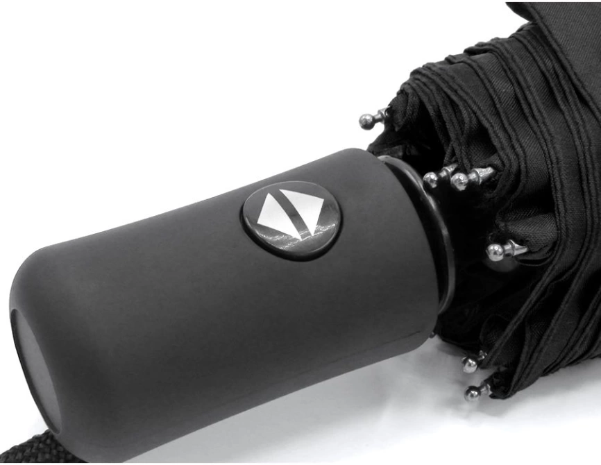 Автоматический противоштормовой зонт Vortex - Черный AA фото 4