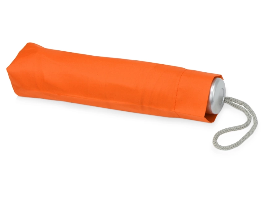 Зонт складной Tempe, механический, 3 сложения, с чехлом, оранжевый фото 5
