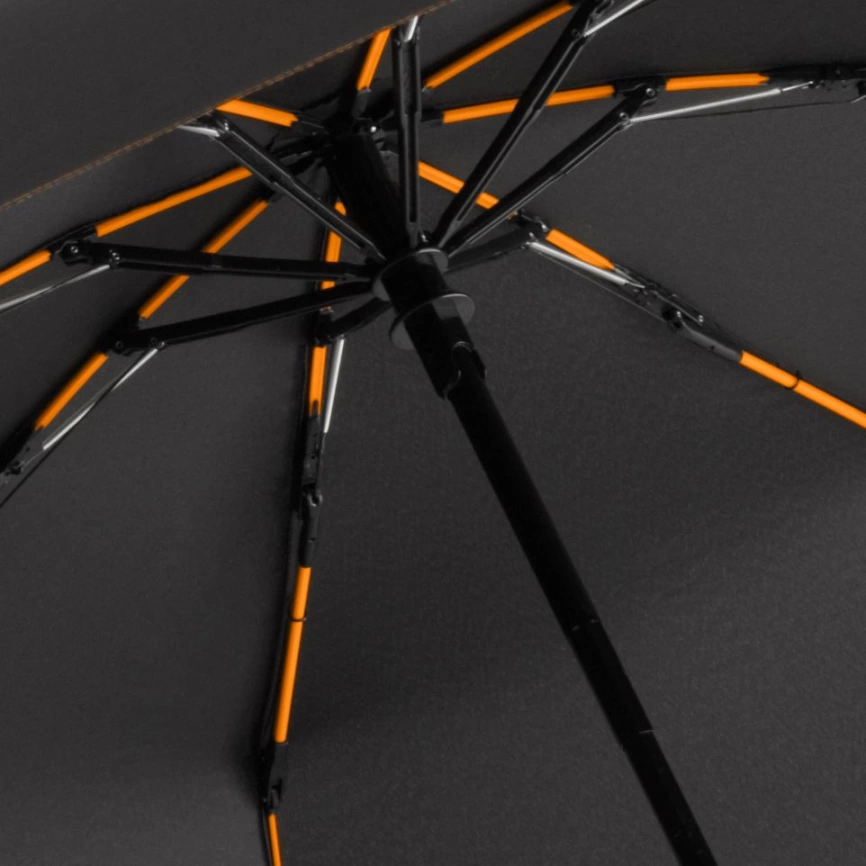 Зонт складной AOC Mini с цветными спицами, оранжевый фото 2
