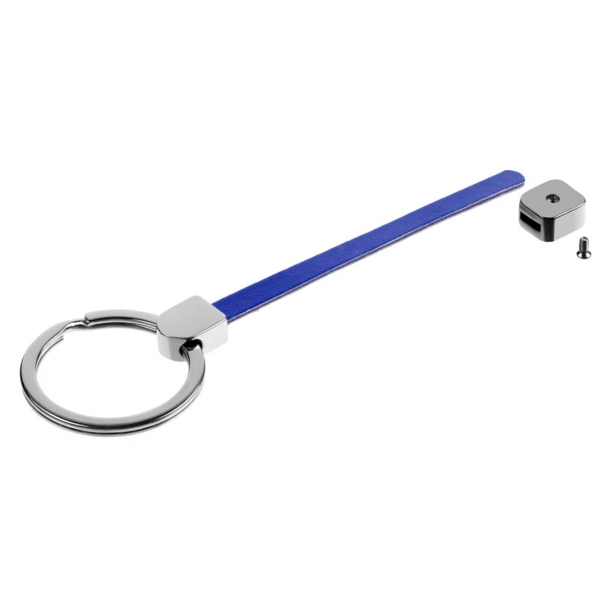 Элемент брелка-конструктора «Хлястик с кольцом и зажимом», синий фото 1