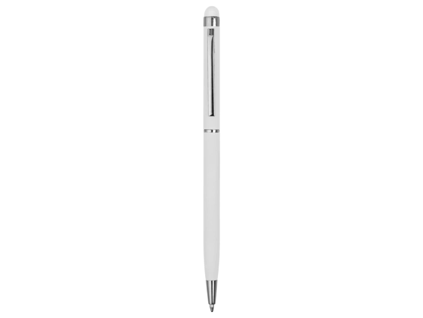 Ручка-стилус шариковая Jucy Soft с покрытием soft touch, белый (Р) фото 2