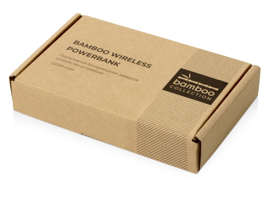 Внешний беспроводной аккумулятор из бамбука Bamboo Air, 10000 mAh фото 12