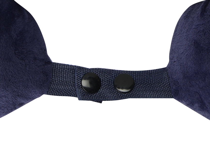 Подушка Basic из микрофибры с эффектом памяти U-shape, синий фото 4