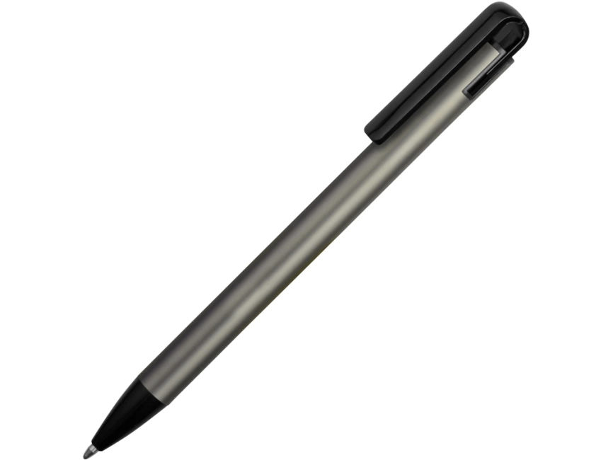 Ручка металлическая шариковая Loop, серый/черный фото 1