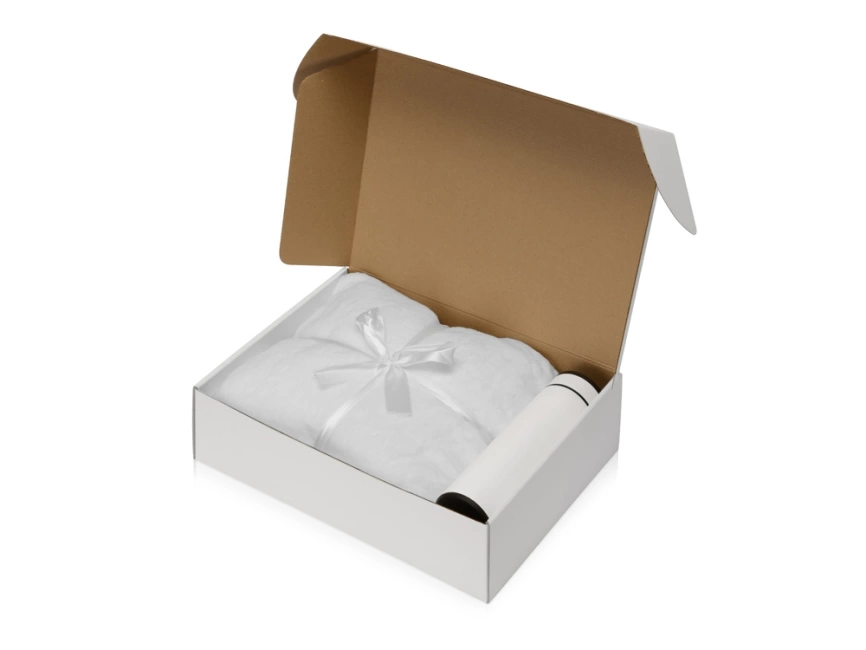 Подарочный набор с пледом, термосом Cozy hygge, белый фото 2
