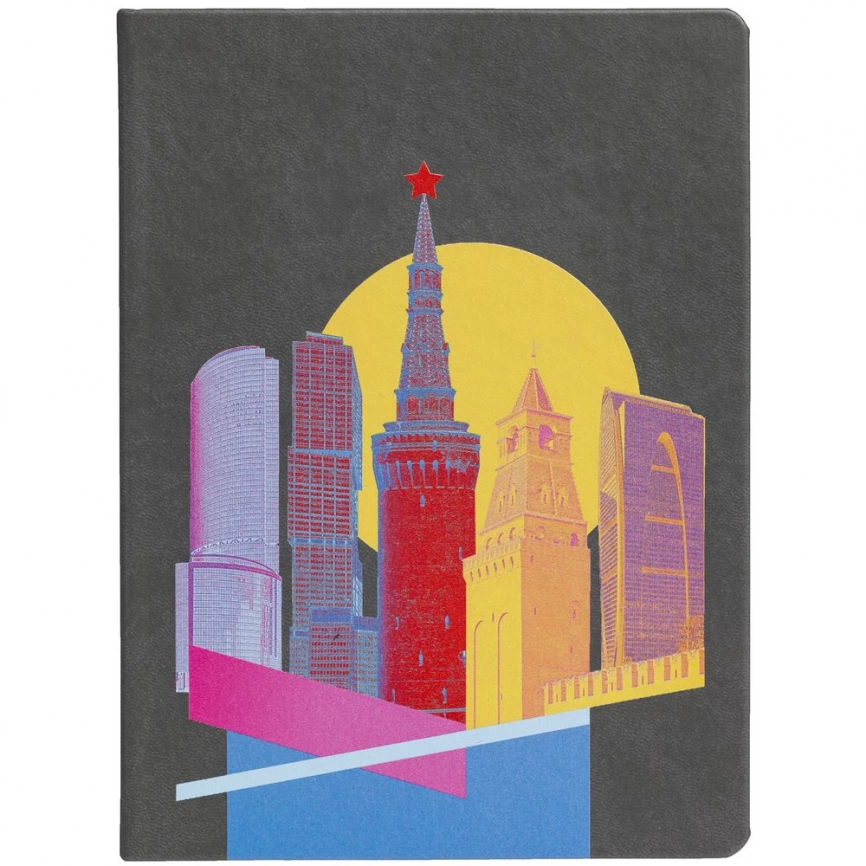 Блокнот Moscow State of Mind, в линейку, серый фото 2