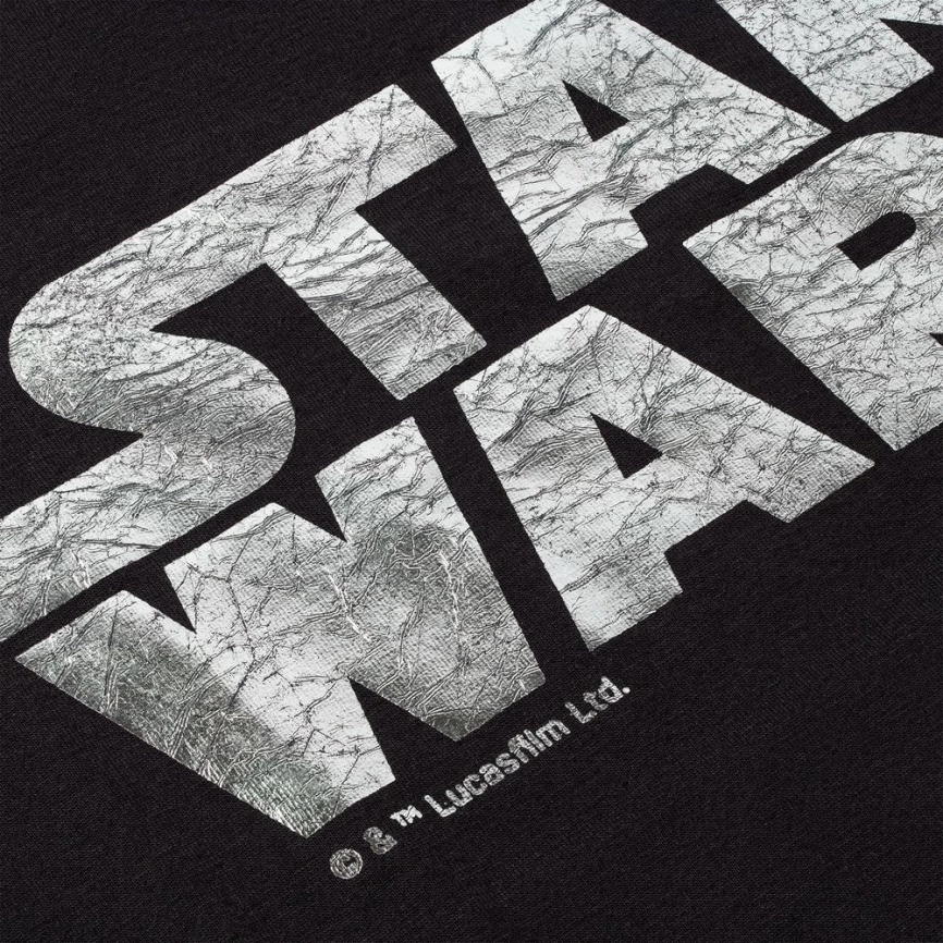 Футболка детская Star Wars Silver, черная с серебристым, на рост 96-104 см (4 года) фото 3