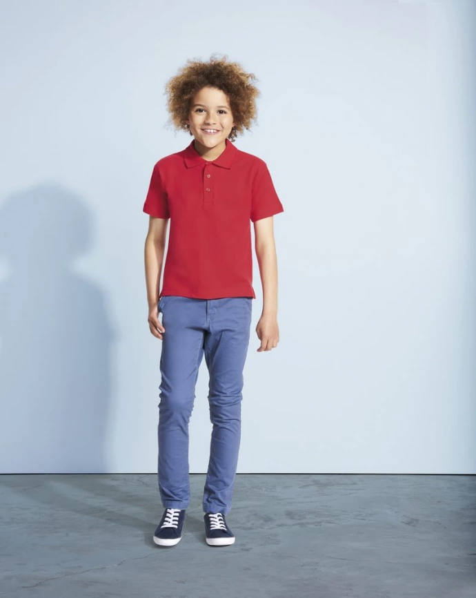 Рубашка поло детская Summer II Kids, ярко-синяя, на рост 130-140 см фото 4