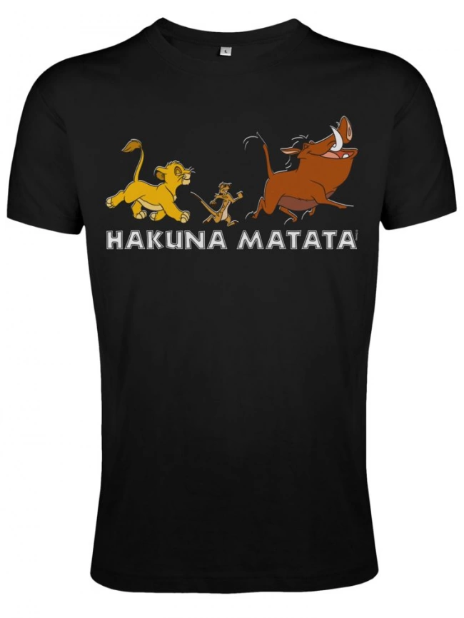 Футболка Hakuna Matata, черная, размер M фото 3