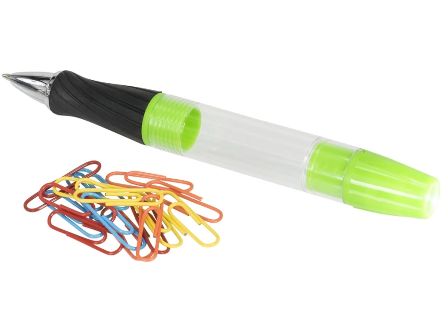Королевская шариковая ручка со светодиодами и скрепками, зеленый фото 2