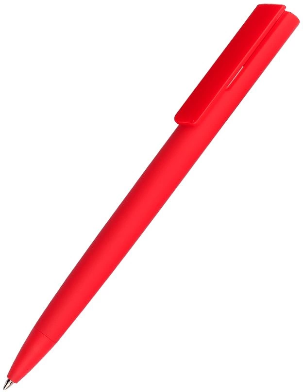 Ручка шариковая Lavy софт-тач, красная фото 1
