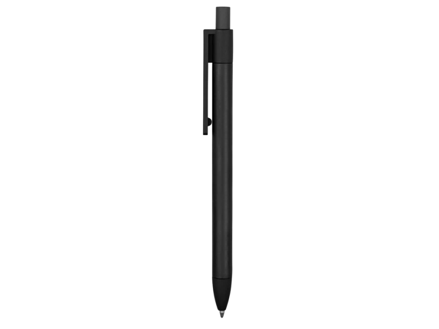 Ручка металлическая soft-touch шариковая Haptic, черный фото 3