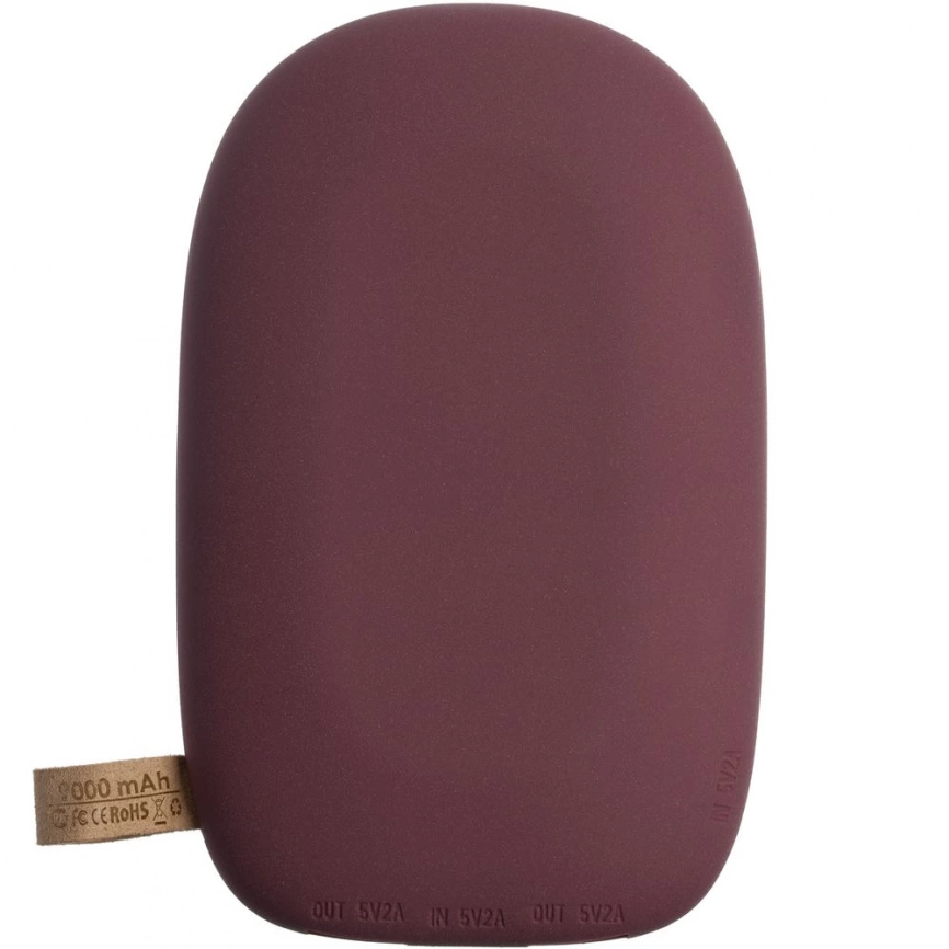 Аккумулятор с беспроводной зарядкой Pebble Wireless 9000 мАч, винный фото 3