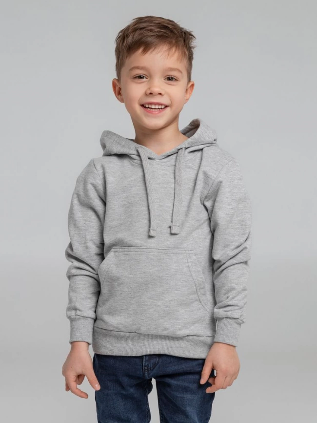 Толстовка с капюшоном детская Kirenga Kids, серый меланж, 6 лет фото 11