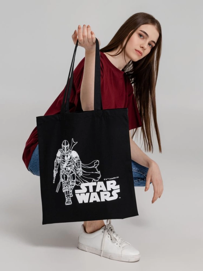 Холщовая сумка Mandalorian, черная фото 8