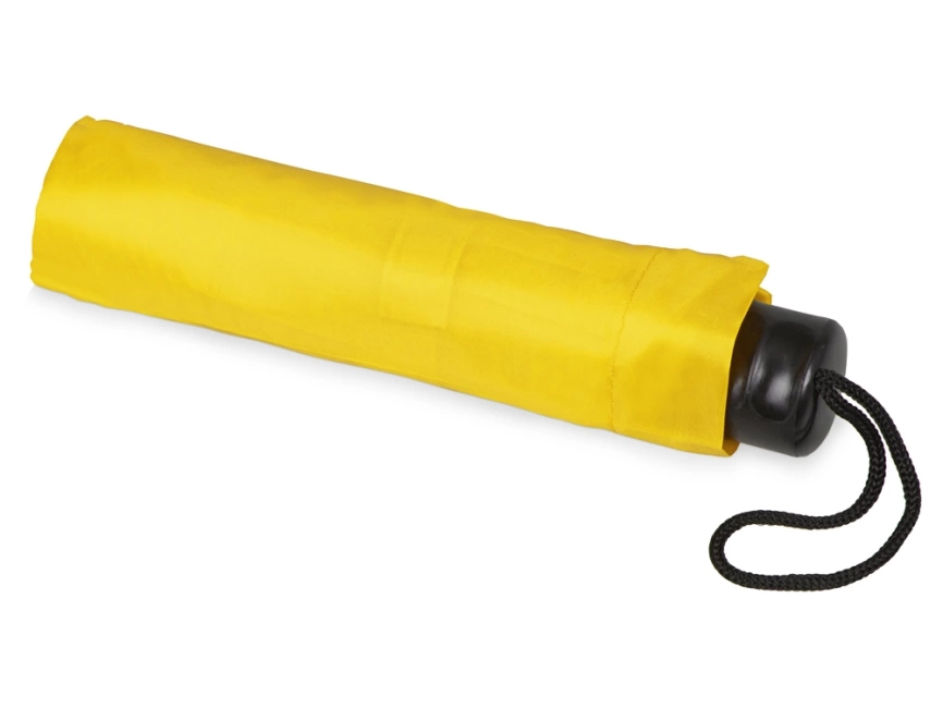 Зонт складной Columbus, механический, 3 сложения, с чехлом, желтый фото 4